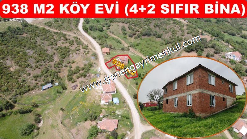 938 M2 Köy Evi İmarlı Arsa 2 Katlı Yeni Bina Oturulabilir